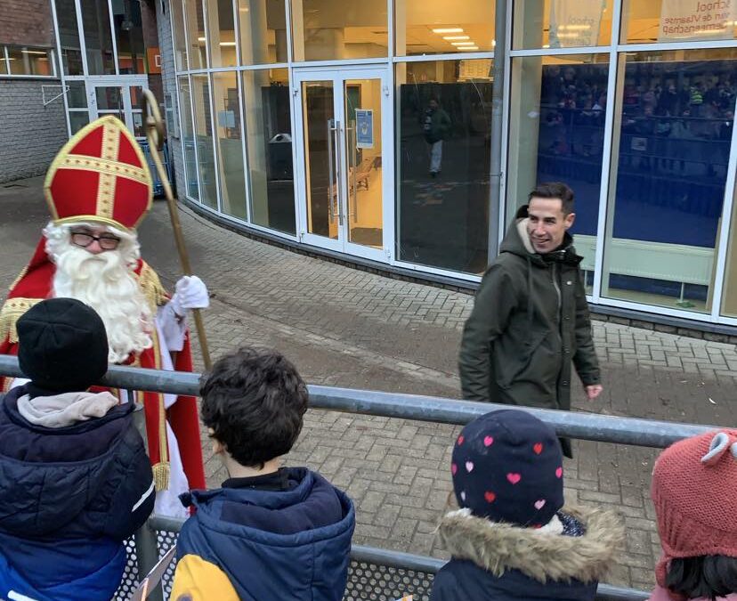 Sinterklaas op bezoek.
